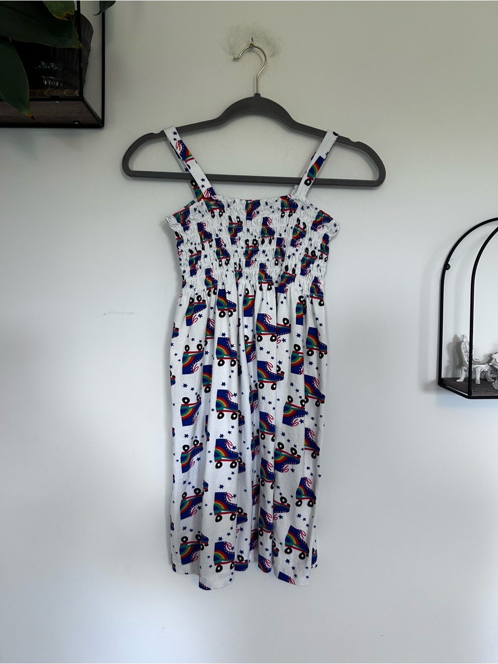 Hanna Andersson Roller Derby Rainbow Roller Blade Sun Dress Sleeveless Size 10‎